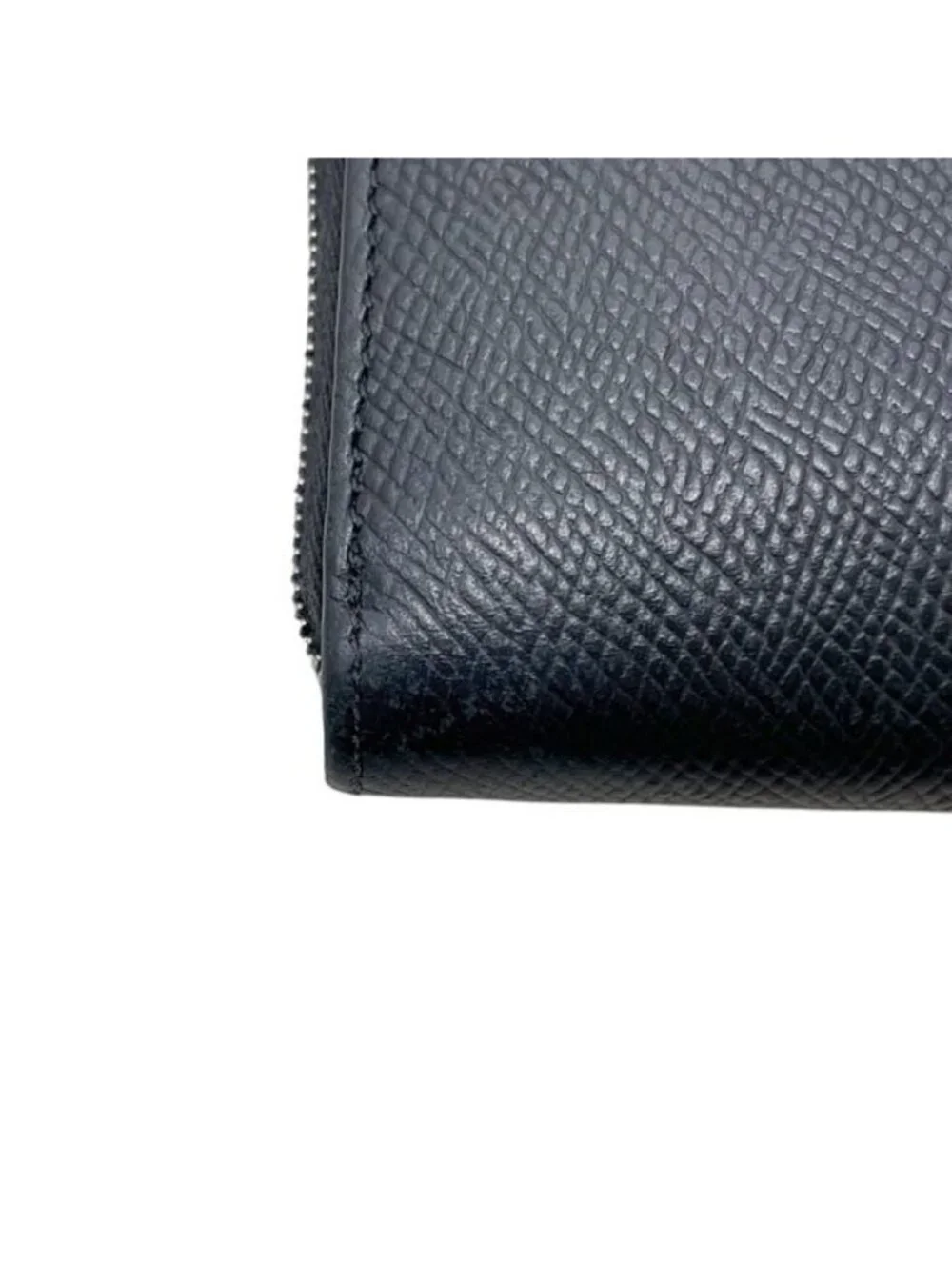 Celine Zip Around Wallet Large Zipped Black Leather Zipper Coin Purse